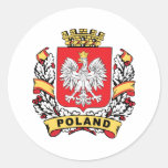 Polen-Wappen Runde Sticker