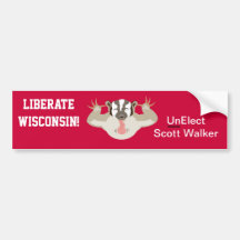 Politics_Liberate Wisconsin_UnElect Scott Wanderer Auto Aufkleber