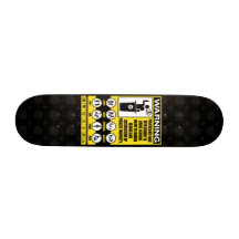 Politiker-warnendes Skateboard Personalisiertes Skateboarddeck