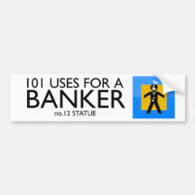 politischer Autoaufkleber - Antibanker