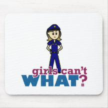 Polizei-Frau Mousepads