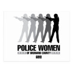 Polizei-Frauen-Silhouette-Postkarte
