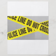 Polizeilinie kreuzen nicht vollfarbige flyer
