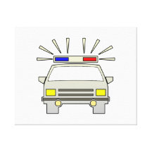 Polizeiwagen Leinwanddruck