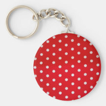 Polka-Punkt-rot-weiß Schlüsselband