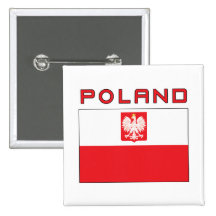 Polnische Falke-Flagge mit Polen Button