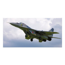 Polnische MiG-29 Version 9.12A von der Ansiedlung  Fotokartenvorlage