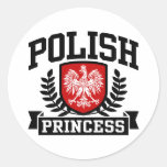 Polnische Prinzessin Runde Aufkleber