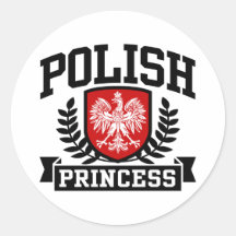 Polnische Prinzessin Runde Aufkleber