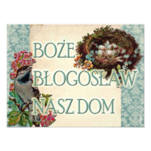 Polnischer Boże Błogosław Nasz Dom-Gott segnen uns Kunstphoto