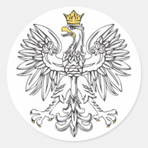 Polnisches Eagle mit Goldkrone Aufkleber
