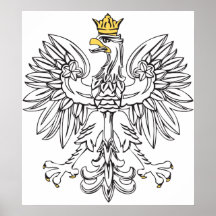 Polnisches Eagle mit Goldkrone Posterdrucke