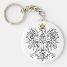Polnisches Eagle mit Goldkrone Schlüsselband