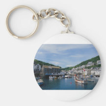 Polperro Hafen, Cornwall, England, Großbritannien Schlüsselband