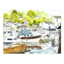 "Polperro Reflexions-" Postkarte