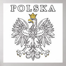 Polska mit polnischem Eagle Posterdrucke