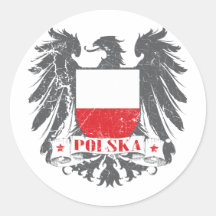 Polska Schild Runder Sticker