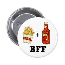 Pommes-Frites u. Ketschup BESTE FREUNDIN Buttons