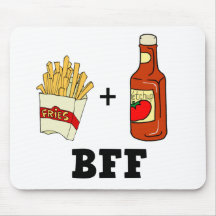 Pommes-Frites u. Ketschup BESTE FREUNDIN Mauspads
