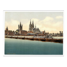 Pontonbrücke von Deutz, Köln, der Rhein, Ger Postkarten