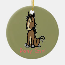 Pony-Mädchen Weinachtsornamente