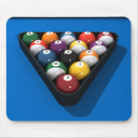 Pool-Bälle auf dem Blau geglaubt: Mousepad