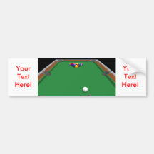 Pool-Bälle auf Tabelle: Modell 3D: Autosticker