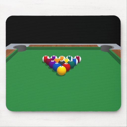 Pool-Bälle auf Tabelle: Modell 3D: Mauspad