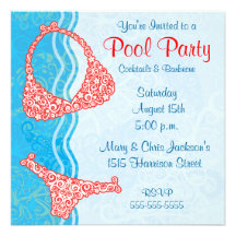 Pool-Party Einladung