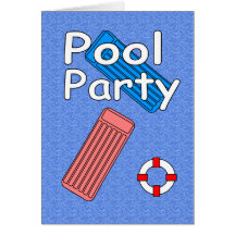 Pool-Party Einladung Karten
