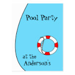 Pool-Party-Postkarte
