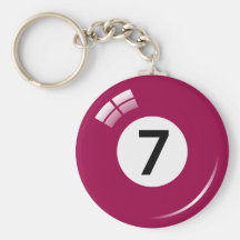 Poolball keychain der Nr. sieben Schlüsselband