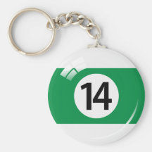 Poolball keychain der Nr. vierzehn Schlüsselbänder