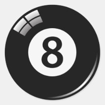 Poolballaufkleber/-aufkleber der Nr. acht magische