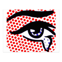 Pop-Kunst-Auge Postkarten