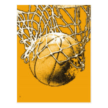 Pop-Kunst-Basketball Postkarten