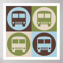Pop-Kunst, die einen Bus fährt Plakate
