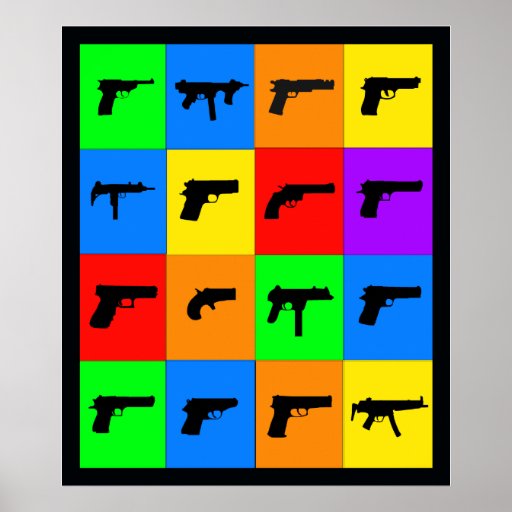 Pop-Kunst-Gewehre Poster
