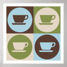 Pop-Kunst-Kaffee Plakat