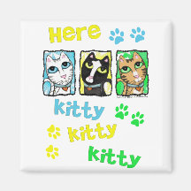 Pop-Kunst-Katzen Kühlschrankmagnet