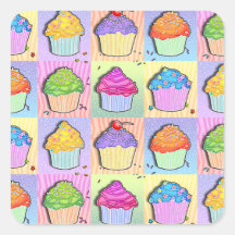 Pop-Kunst KUCHEN-AUFKLEBER