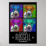 Pop-Kunst-Viererkabel-Jack-Russell-Terrier Plakatdrucke