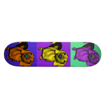 Pop-Kunstdachsund-Dackel täfelt MehrfarbenPopart Skateboarddeck