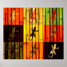 Pop-Kunstgeckos-Plakat