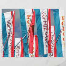 Popcorn-Zuckerwatte-angemessene Flaggen Flyer