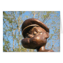 Popeye Statue in Chester, Illinois Grußkarten