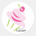 Popkunst kleiner Kuchen Runder Sticker