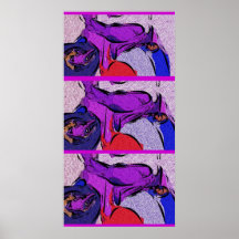 Popkunst mit drei Rollern Posterdruck