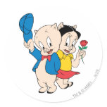 Porky Schwein und Petunie aufkleber
