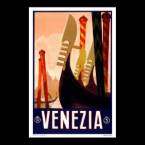 Portfolio-Vintages Venezia, Italien, Anzeige poster